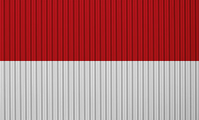 Image showing Flag on corrugated iron