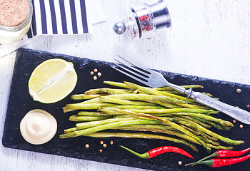 Image showing fried asparagus