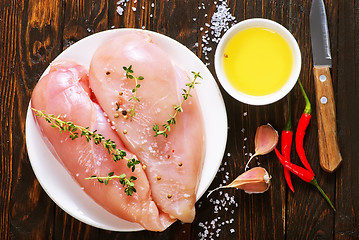 Image showing raw chicken fillet