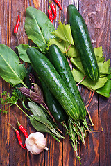 Image showing cucumbers