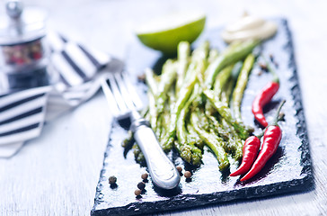 Image showing fried asparagus