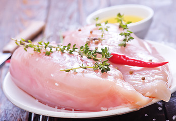 Image showing raw chicken fillet