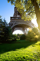 Image showing Eiffel tower and trees