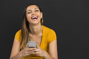 Image showing Girl with a smartphone