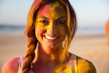 Image showing Having fun with colored powder