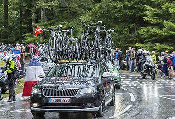 Image showing The Car of Trek Factory Racing Team - Tour de France 2014