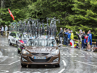 Image showing The Car of AG2R-La Mondiale Team - Tour de France 2014