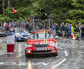 Image showing The Car of Lotto-Belisol Team - Tour de France 2014