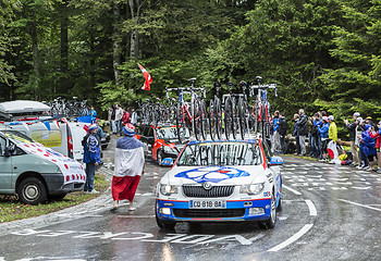 Image showing The Car of FDJ.fr Team - Tour de France 2014