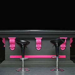 Image showing Bar With Stools