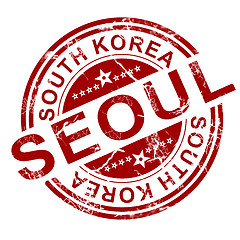 Image showing Red Seoul stamp 