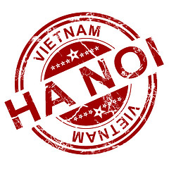 Image showing Red Ha Noi stamp 