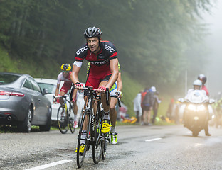 Image showing The Cyclist Marcus Burghardt Climbing Col du Platzerwasel - Tour