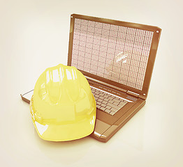 Image showing Technical engineer concept . 3D illustration. Vintage style.