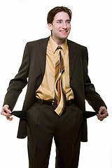 Image showing Broke business man