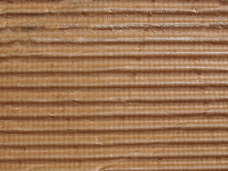 Image showing Brown corrugated cardboard background