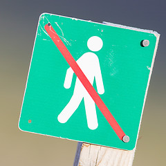 Image showing Forbidden to walk over here - Iceland