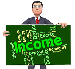 Image showing Income Word Means Text Salary And Revenues