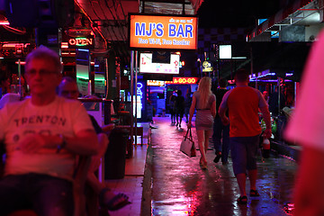 Image showing Nightlife on walking street in Thailand