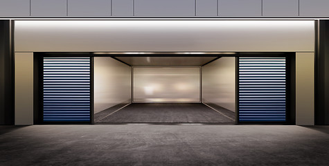 Image showing modern empty parking