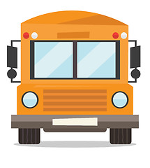 Image showing Yellow school bus vector illustration.