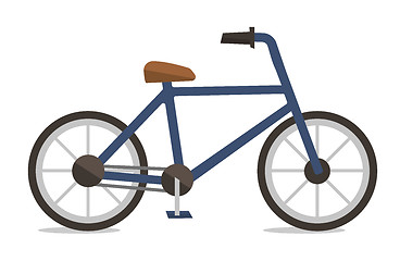 Image showing Side view of classic bicycle vector illustration.