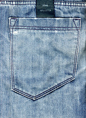 Image showing Jeans Fabric  Background