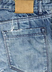 Image showing Jeans Fabric  Background