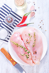 Image showing raw chicken fillet