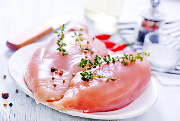 Image showing raw chicken fillet