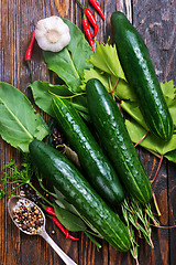 Image showing cucumbers