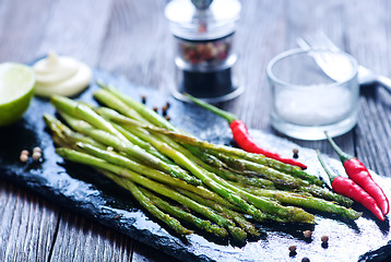 Image showing fried asparagus