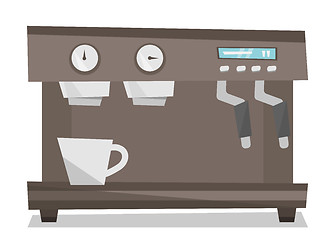 Image showing Modern coffee machine vector illustration.