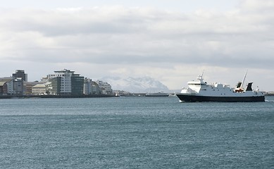 Image showing Ferry in the harbour