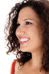 Image showing Closeup portrait of smiling woman.