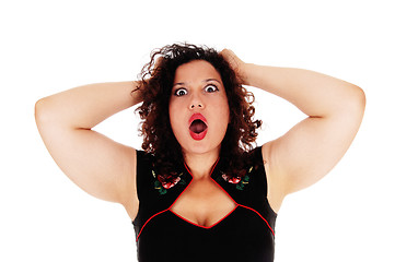 Image showing Screaming young woman.