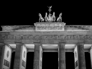 Image showing Brandenburger Tor in Berlin in black and white