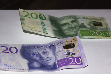 Image showing new swedish banknotes