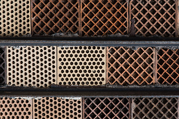 Image showing close up of red brick wall background