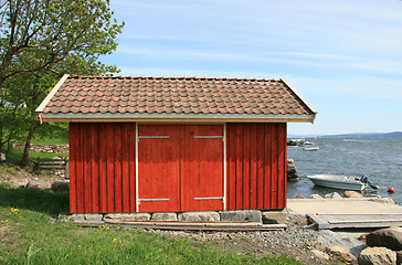 Image showing Red shed