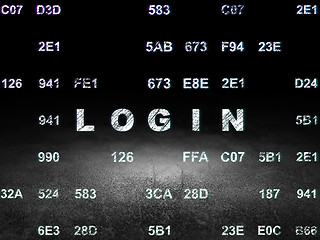 Image showing Privacy concept: Login in grunge dark room