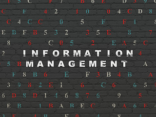 Image showing Data concept: Information Management on wall background