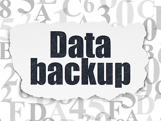Image showing Information concept: Data Backup on Torn Paper background