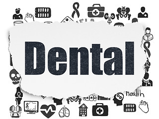 Image showing Health concept: Dental on Torn Paper background