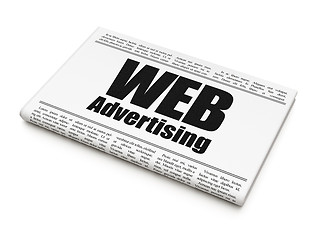 Image showing Marketing concept: newspaper headline WEB Advertising