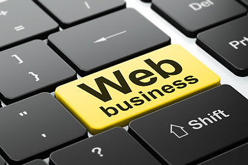 Image showing Web design concept: Web Business on computer keyboard background