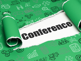 Image showing Business concept: black text Conference under the piece of  torn paper