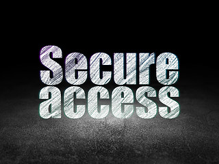 Image showing Safety concept: Secure Access in grunge dark room