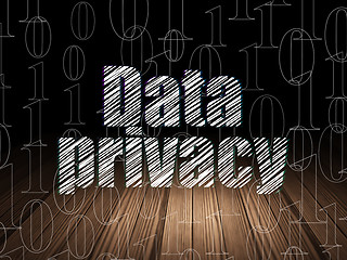 Image showing Privacy concept: Data Privacy in grunge dark room