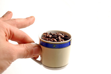 Image showing coffee beans cup